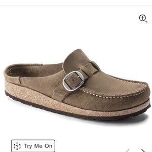 Birkenstock Women’s Buckley Suede Leather Slip-On Loafers Gray Taupe Size 37